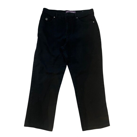 Gloria Vanderbilt Denim - Gloria Vanderbilt Amanda Women's Jeans Size 12 Short Straight Leg Denim Black